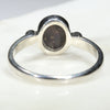 Australian Solid Boulder Opal and Diamond Silver Ring - Size 7 Code - SRD91