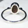 Australian Solid Boulder Opal and Diamond Silver Ring - Size 8.5 Code - SRD92