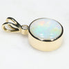 Natural  Australian Boulder  Opal  and Diamond Gold Pendant Code -GPA146