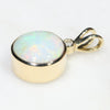 10k Gold Natural White Boulder Opal
