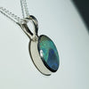 Natural Australian Boulder Opal Silver Pendant with Silver Chain