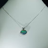 Natural Australian Boulder Opal Silver Pendant with Silver Chain