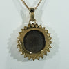 Beautiful  Natural  Australian Boulder  Opal  and Diamond 18K Gold Pendant