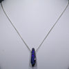 Natural Australian Boulder Opal Pendant with Silver Chain