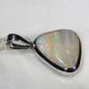 Natural Australian Boulder Opal Silver Pendant with Silver Chain