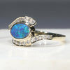 !0k Gold-Solid Natural Opal-Natural Diamonds