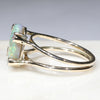 Natural Australian Crystal Opal and Diamond Gold Ring - Size 9 GR738