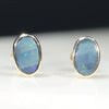 Gold Opal Studs