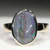 Black Opal Yellow Gold Ring