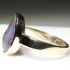 Natural Australian Black Opal Gold Ring  - Size 8.75 Code - RL48