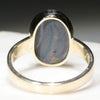 Natural Australian Black Opal Gold Ring  - Size 8.75 Code - RL48