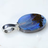 Australian Boulder Opal Silver Pendant with Silver Chain (12mm x 10mm) Code-SD80