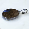 Australian Boulder Opal Silver Pendant with Silver Chain (12mm x 10mm) Code-SD80