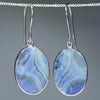 Natural Australian Boulder Opal Silver Earrings