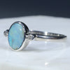 Sterling Silver-Solid Boulder Opal- Natural Diamonds