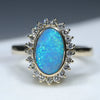 18k Gold Opal and Diamond Ring