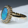 18k Gold - Natural Solid Opal - Natural Diamonds