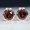 Beautiful Red garnet Gold Studs