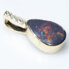 Black Opal Pendant Side View