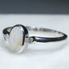 Sterling Silver - Solid Boulder Opal - Natural Diamonds