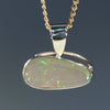 Natural Australian Opal Gold Pendant (13mm x 7mm) Code -EP43