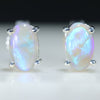 Australian Crystal Opal Silver Earrings (7mm x 4mm) Code - SE452