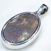 Silver Solid Opal Pendant Rear View