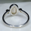 Silver Solid Opal Ring Rear View