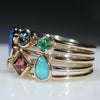 Natural Australian Opal and Gem Stone Gold Ring - Size 7 US Code EJ35