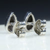 Silver Solid Opal Studs Rear View