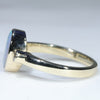 Natural Solid Australian Boulder Opal and Diamond Gold Ring - Size 6.75  US Code - EM08