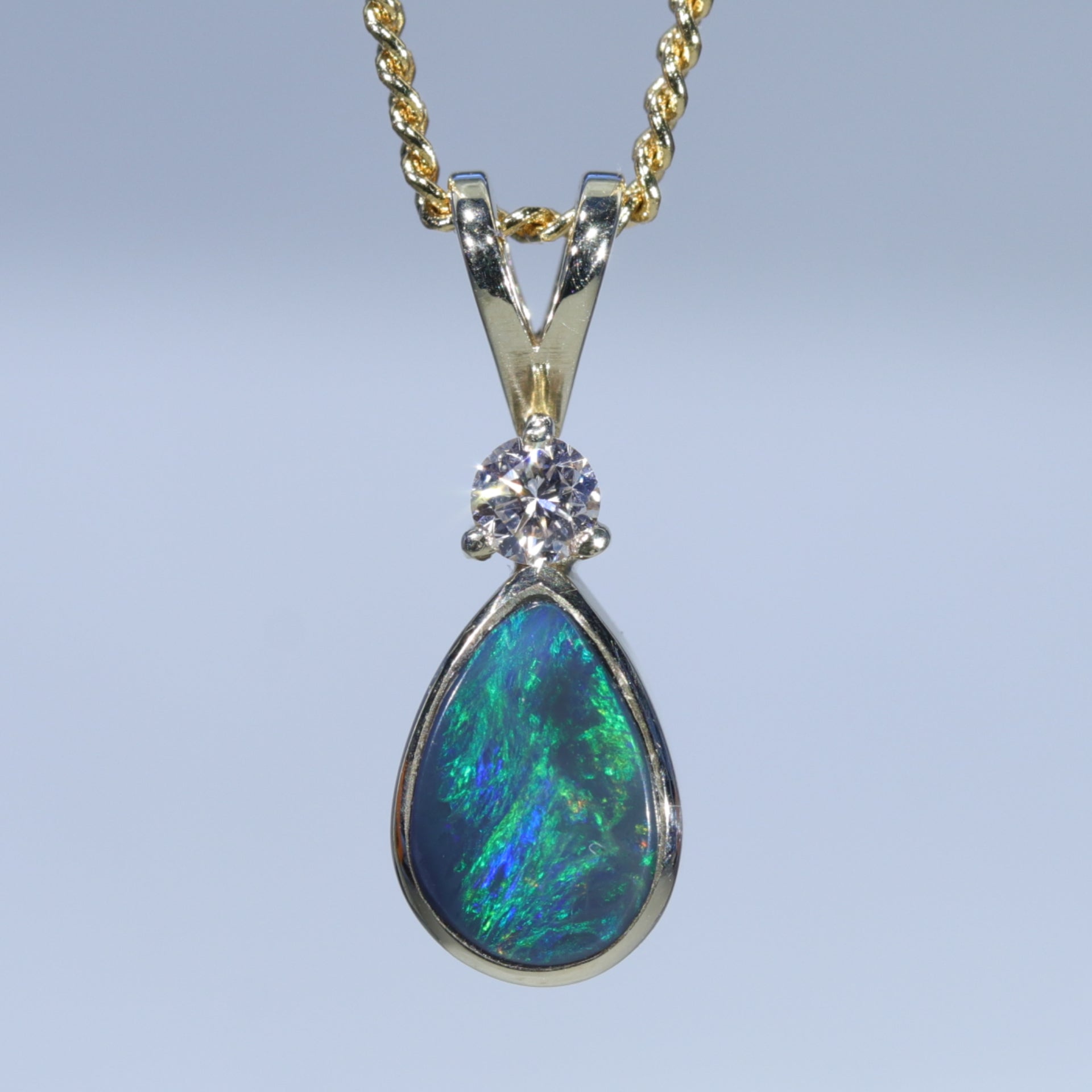 Black opal deals and diamond necklace