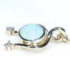 Gold Opal Pendant Side View