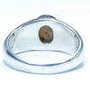 Solid Opal Silver Ring Rear View