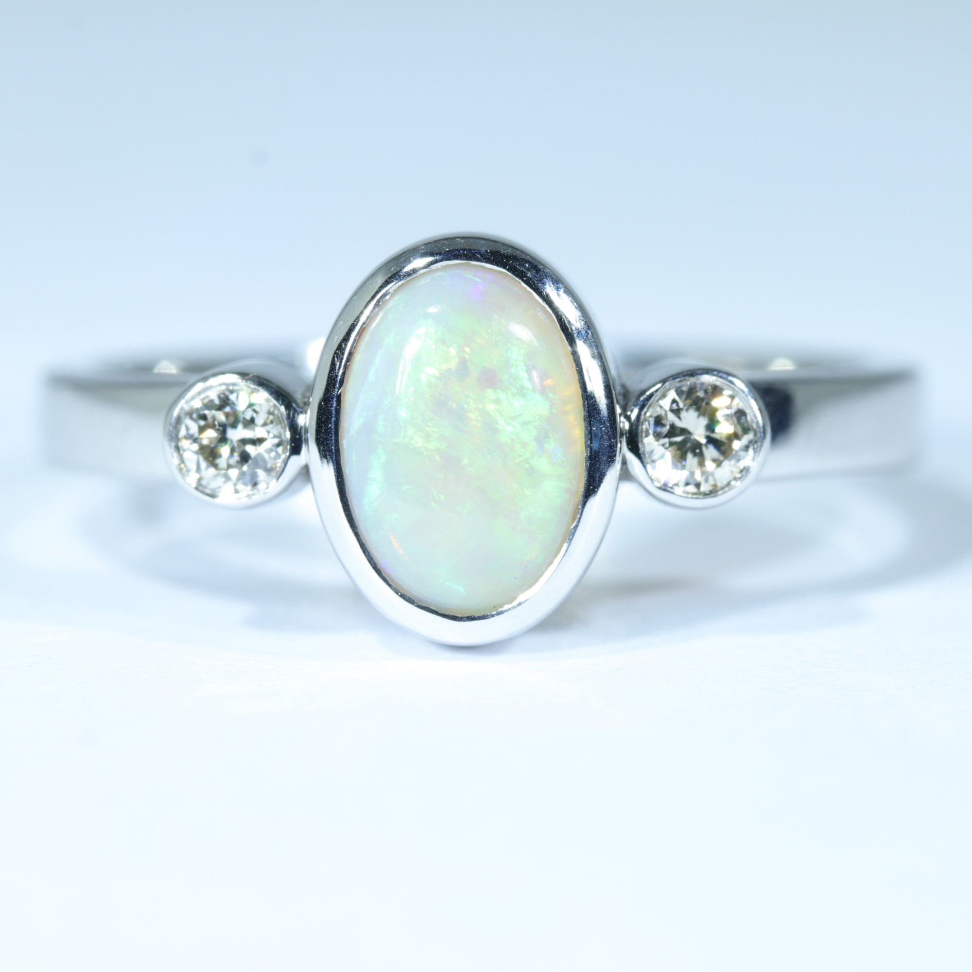 Natural Opal Engagement And Wedding Ring Set 14k White Gold   InShot 20230208 180150987 2000x 