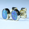 10k Gold - 2 Solid Lighting Ridge Dark Opals