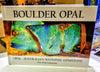 Stunning Natural  Australian Boulder  Opal  and Diamond 18K Gold Pendant
